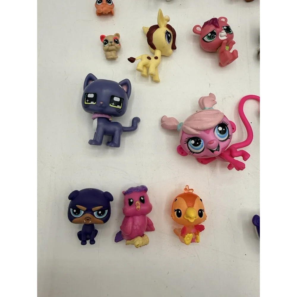 Lot Of 27 Littlest Pet Shop Figures : Mini + Large - Monkey Cat Fish Bird Dog +